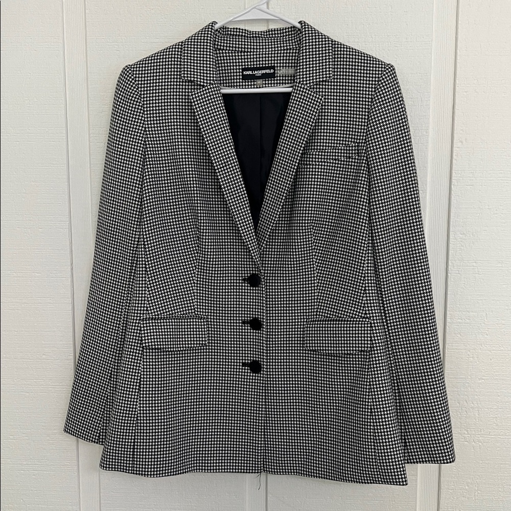 Karl Lagerfeld Houndstooth Blazer